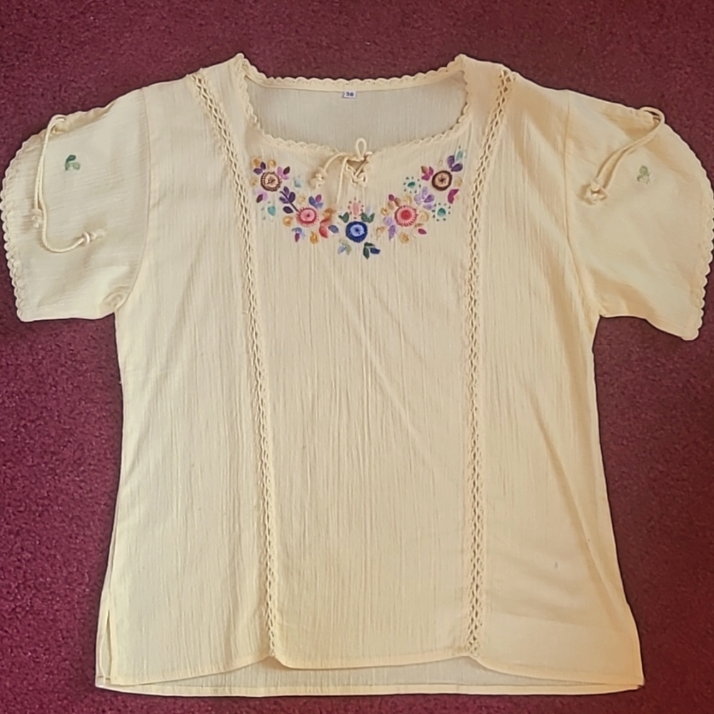 Hand-embroidered blouse